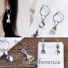 Spoon Fork Shape Drop Earrings Asymmetric Cute Big Circle Round Hook Dangle Hoop Earrings; 3 Pack