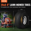 VEVOR Lawn Mower Tires with Rim, 20x8-8" Tubeless Tractor Tires, 2-Pack Tire and Wheel Assembly