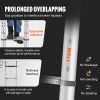 VEVOR Telescoping Ladder, 18.5 FT Aluminum One-button Retraction Collapsible Extension Ladder, 400 LBS Capacity with Non-slip Feet