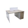 Laptop workstation studio desk workstation melamine white oval work station office furniture partition melamine