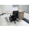 Laptop workstation studio desk workstation melamine white oval work station office furniture partition melamine