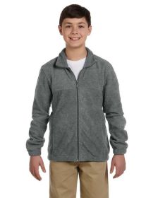 Youth 8 oz. Full-Zip Fleece - SAFETY YELLOW - S (Color: CHARCOAL, size: M)