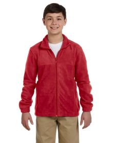 Youth 8 oz. Full-Zip Fleece - SAFETY YELLOW - S (Color: Red, size: XL)