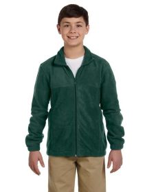 Youth 8 oz. Full-Zip Fleece - SAFETY YELLOW - S (Color: HUNTER, size: L)