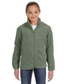 Youth 8 oz. Full-Zip Fleece - SAFETY YELLOW - S (Color: DILL, size: XL)
