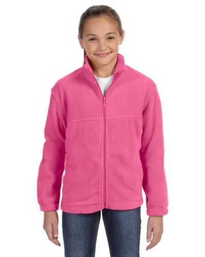 Youth 8 oz. Full-Zip Fleece - SAFETY YELLOW - S