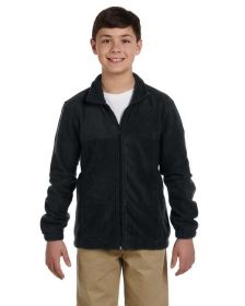 Youth 8 oz. Full-Zip Fleece - SAFETY YELLOW - S (Color: Black, size: S)
