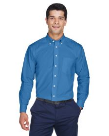 Men's Crown Woven Collection™ Solid Oxford - LIGHT BLUE - S (Color: FRENCH BLUE, size: S)