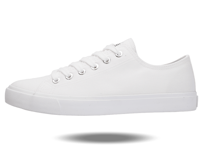 Fear0 NJ Unisex Retro Minimal All White Skateboard Sneaker Canvas Shoes