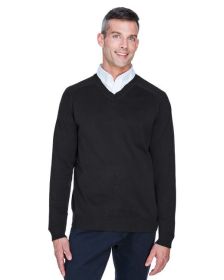 Men's V-Neck Sweater - GREY HEATHER - S (Color: Black, size: 2XL)
