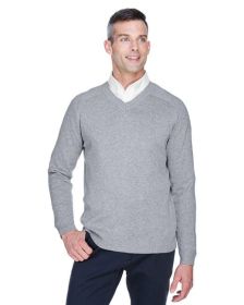 Men's V-Neck Sweater - GREY HEATHER - S (Color: GREY HEATHER, size: 4XL)