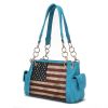 MKF Collection Alaina Vegan Leather Women Flag Shoulder Bag by Mia K