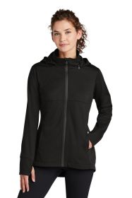 Sport-Tek Ladies Hooded Soft Shell Jacket LST980 (Color: Deep Black, size: XS)