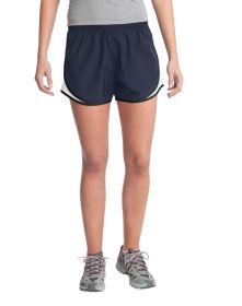 Sport-Tek Ladies Cadence Short LST304 (Color: True Navy/ White/ Black, size: XL)