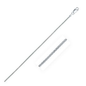 Rhodium Plated 1.8mm Sterling Silver Popcorn Style Chain (size: 20inches)