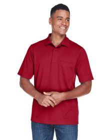 CORE365 88181P Men's Origin Performance Piqué Polo with Pocket (Color: CLASSIC RED, size: 3XL)
