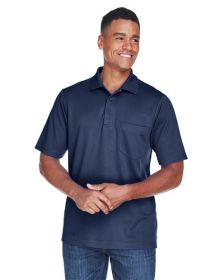 CORE365 88181P Men's Origin Performance Piqué Polo with Pocket (Color: CLASSIC NAVY, size: 5XL)