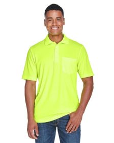 CORE365 88181P Men's Origin Performance Piqué Polo with Pocket (Color: SAFETY YELLOW, size: S)