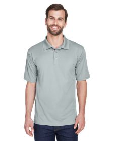 UltraClub 8210T Men's Tall Cool & Dry Mesh Piqué Polo (Color: Silver, size: XLT)