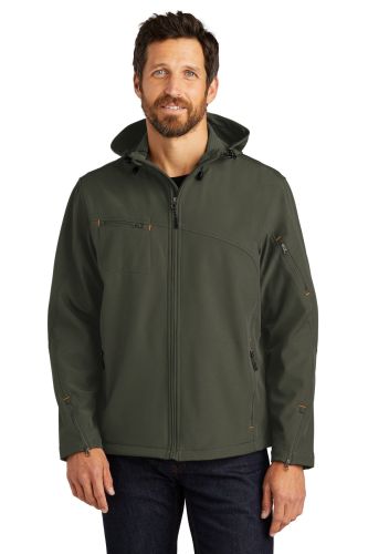 Port Authority Textured Hooded Soft Shell Jacket J706