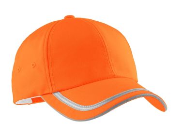 Port Authority Enhanced Visibility Cap C836 (Color: Safety  Orange, size: OSFA)