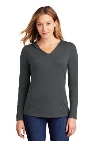 District Women's Perfect Tri Long Sleeve Hoodie DM139L (Color: CHARCOAL, size: 4XL)