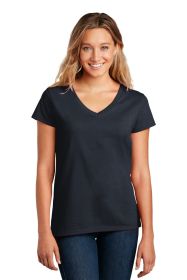 District Women's Re-Tee V-Neck DT8001 (Color: True Navy, size: XXL)
