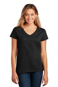 District Women's Re-Tee V-Neck DT8001 (Color: Black, size: 4XL)