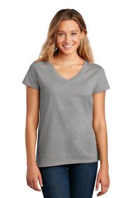 District Women's Re-Tee V-Neck DT8001 (Color: Light Heather Grey, size: S)