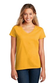 District Women's Re-Tee V-Neck DT8001 (Color: Maize Yellow, size: XXL)