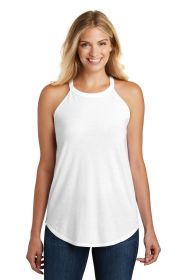 District Women's Perfect Tri Rocker Tank DT137L (Color: White, size: L)
