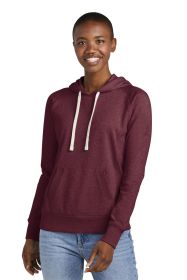 District Women's Re-Fleece Hoodie DT8101 (Color: Maroon Heather, size: S)