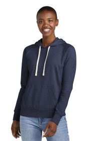District Women's Re-Fleece Hoodie DT8101 (Color: Heathered Navy, size: S)