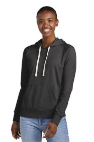 District Women's Re-Fleece Hoodie DT8101 (Color: CHARCOAL HEATHER, size: M)