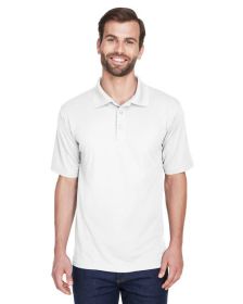 UltraClub 8210T Men's Tall Cool & Dry Mesh Piqué Polo (Color: White, size: 2XT)